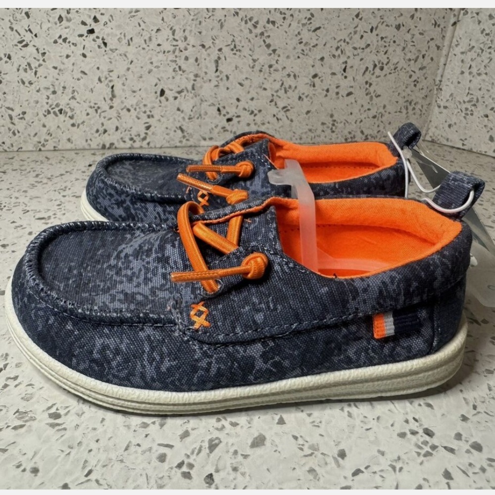 Cat & Jack Toddler Boys Blue Bobby Slip-On Boat Loafer Shoes